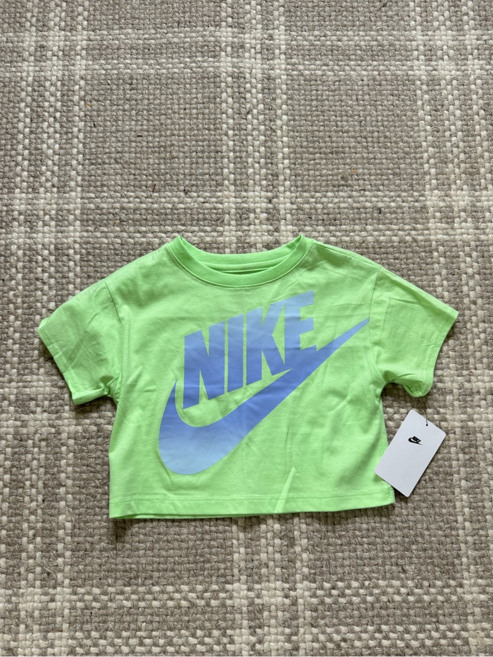 Girls Bike ghost green logo crop T-shirt size 4